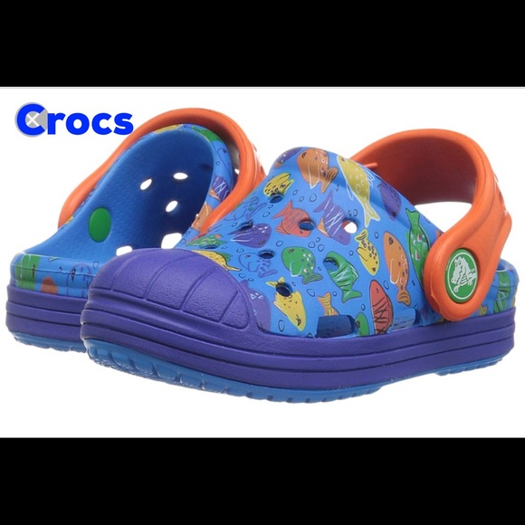crocs with fish